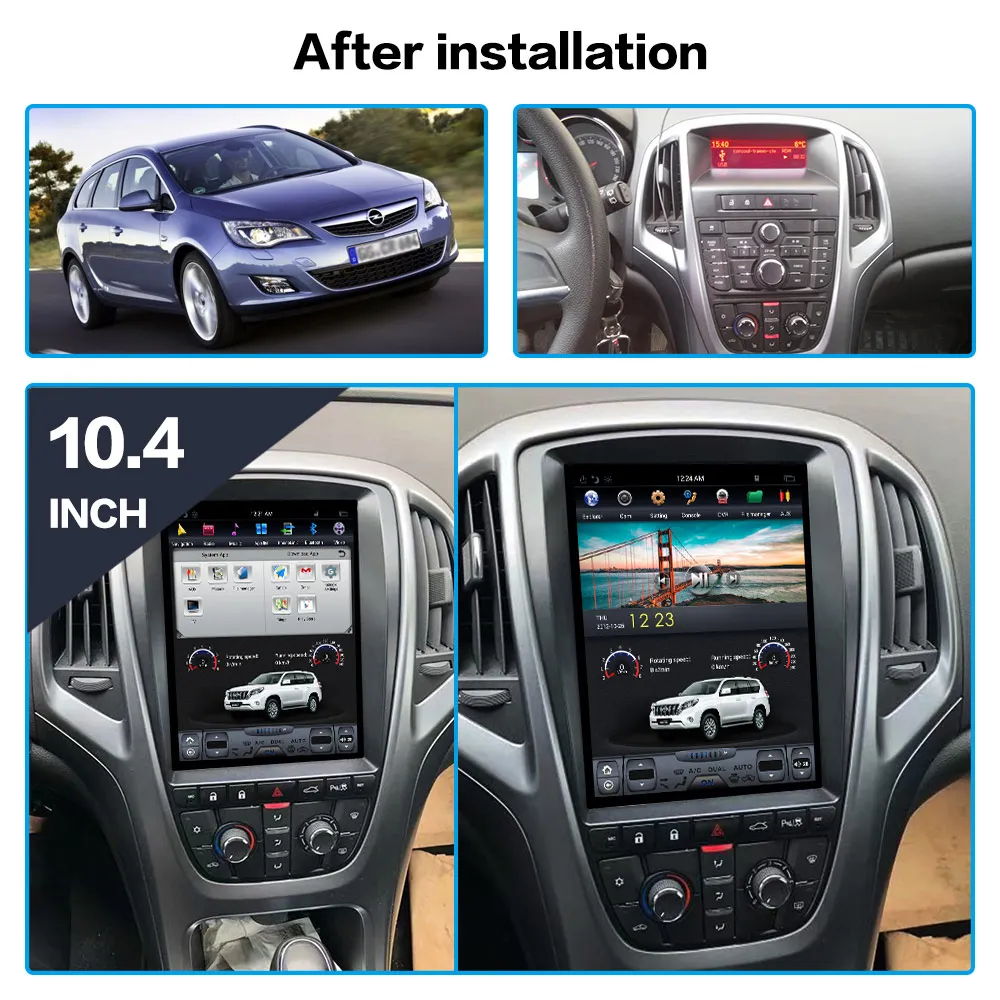 Tesla style Android 9.0 Car no DVD player GPS navigation Stereo For OPEL Vauxhall Holden Astra J 2010-2013 multimedia auto unit