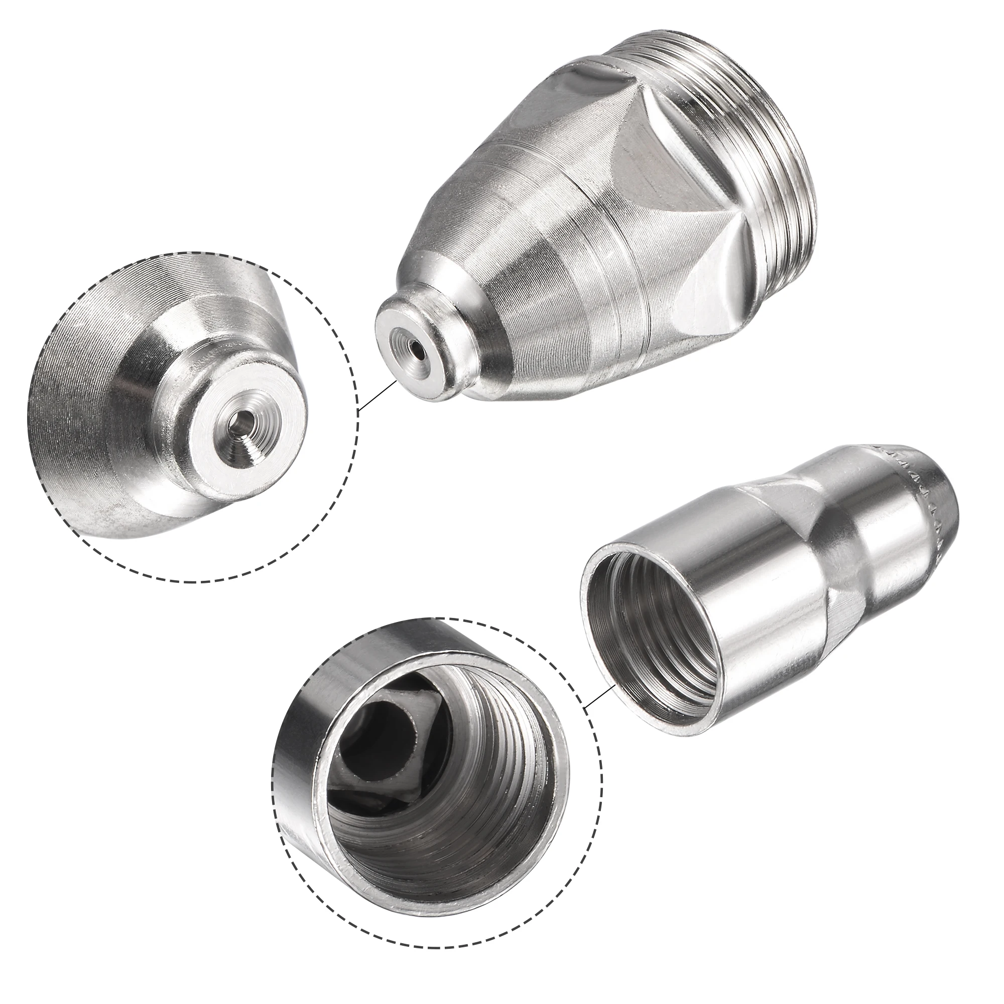 Bocal da ponta do elétrodo de uxcell p80, acessório dos consumíveis da tocha do cortador de 1.1mm para o grupo da máquina de corte 6 do plasma do ar