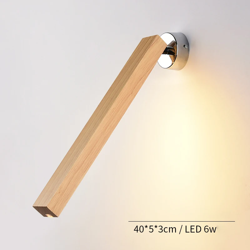 

Wood Led Wall Lamps Flexible/Adjustable Wall Reading Light In Bedroom Bedside Nordic Wall Sconce In Living Room Corridor Hallway