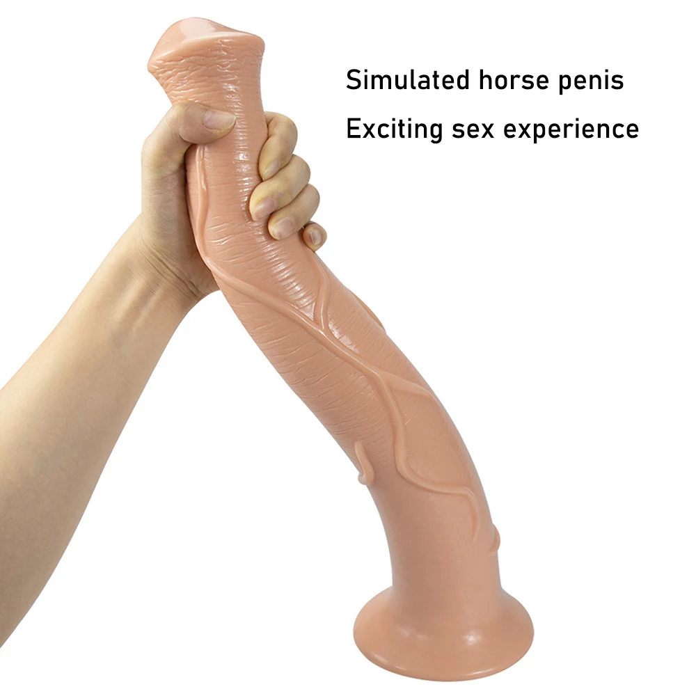 40*6CM Oversized Realistic Horse Dildos Soft Anal Plug Simulation Horse Penis Erotic Phallus Dick Sex Toy for Women Masturbation