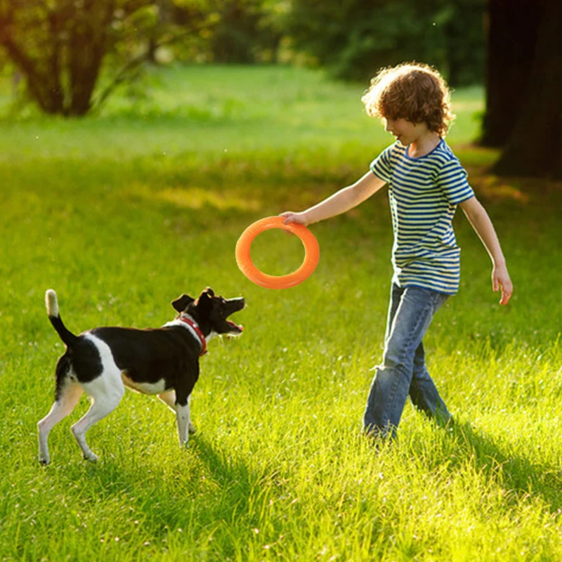 18/27CM Dog Toys for Large Dogs EVA Interactive Training Ring Puller Resistant for Dogs Pet Flying Discs Bite Ring Toy Dog Ring