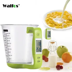 Walfos  Electronic Measuring Cup Kitchen Food Scales With LCD Display Digital Beaker Host Weigh Temperature Measurement Cups