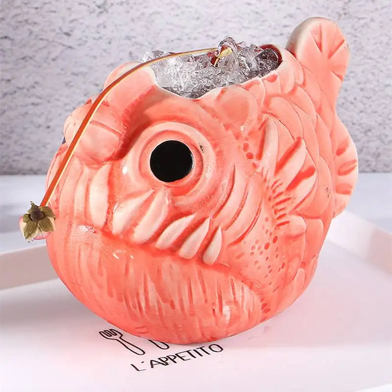 Creative Fish Tiki Cocktail Ceramics Mugs coffee mug Milk Tea office Cups Drinkware the Best birthday Gift for Friends