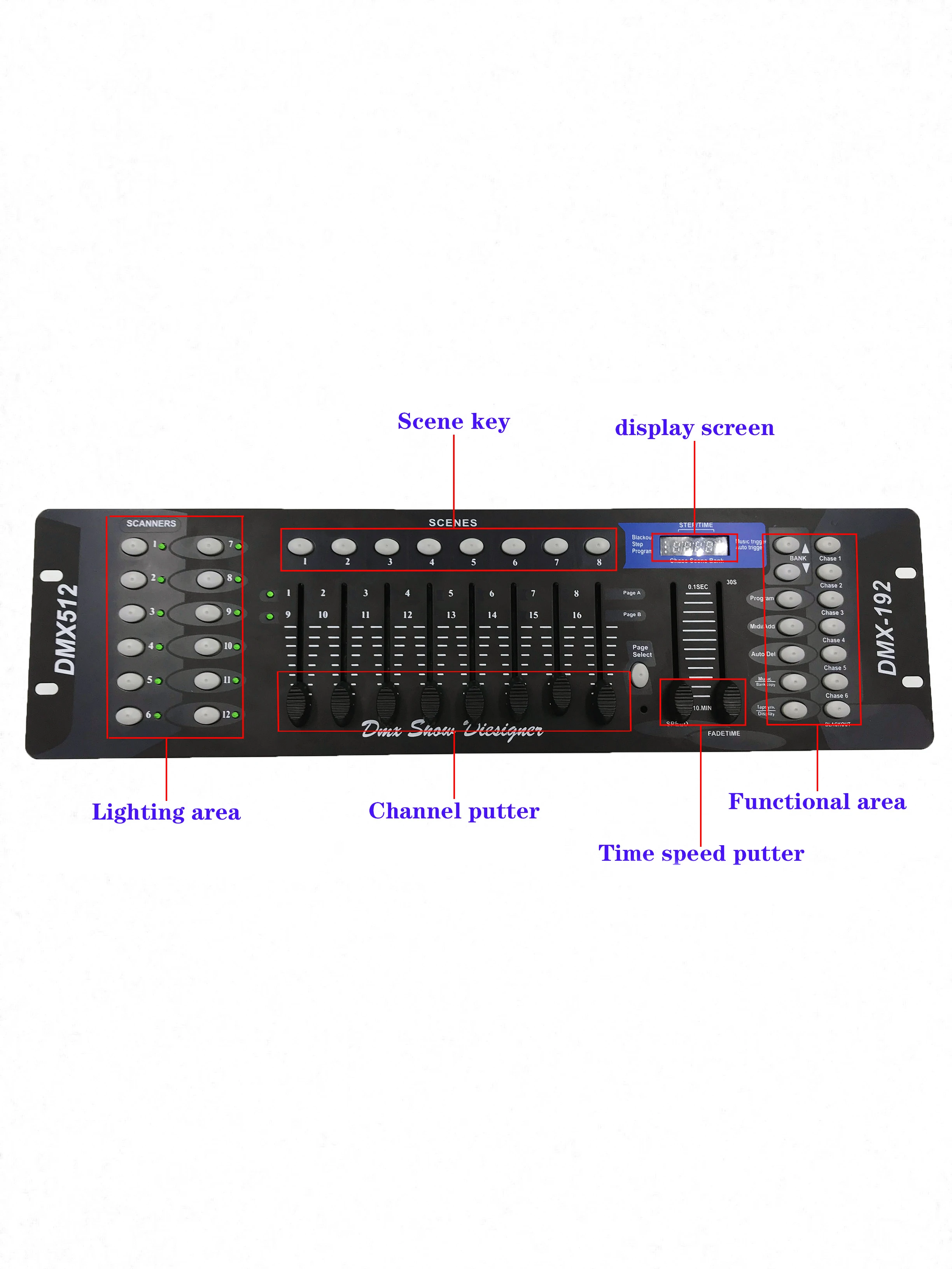 Good Quality 192 Controller DMX Console Operator Disco 512 Activity Head Stage Professional Performance Lighting DJ Activity Equ