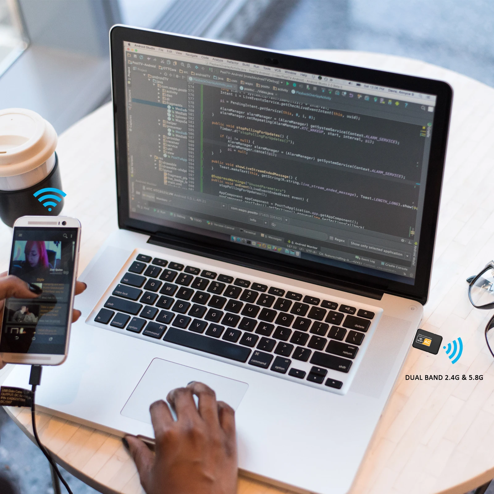 Wifi Adapter 600mbps Wireless Network USB Adapter Dual-band 2.42GHz/5.8GHz LAN Card 802.11ac Network Card Suitable For Desktop