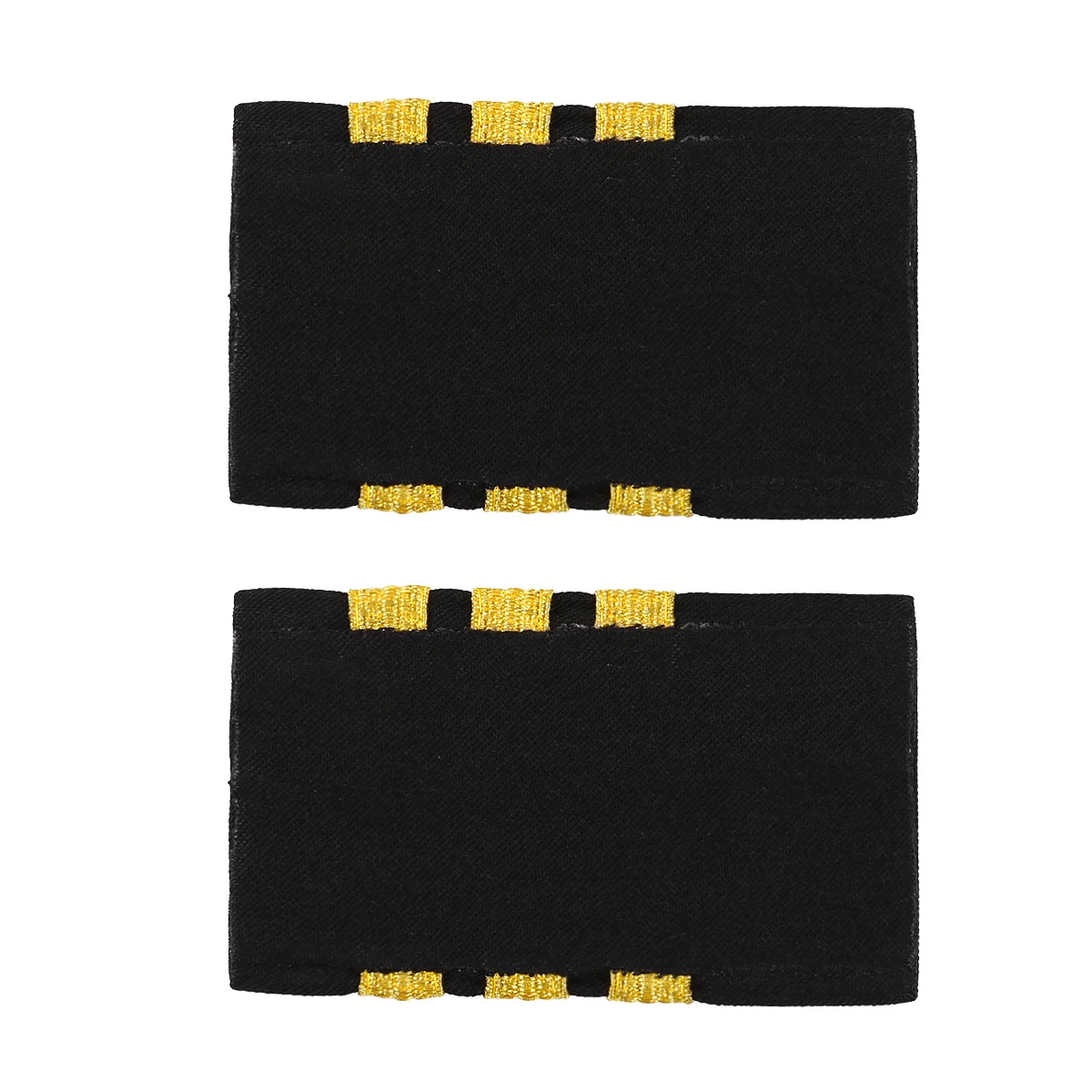 1 Pair Epaulettes Traditional Professional Pilot Shirt Uniform Epaulets with Gold Stripe Shoulder Badges DIY Craft Clothes Decor