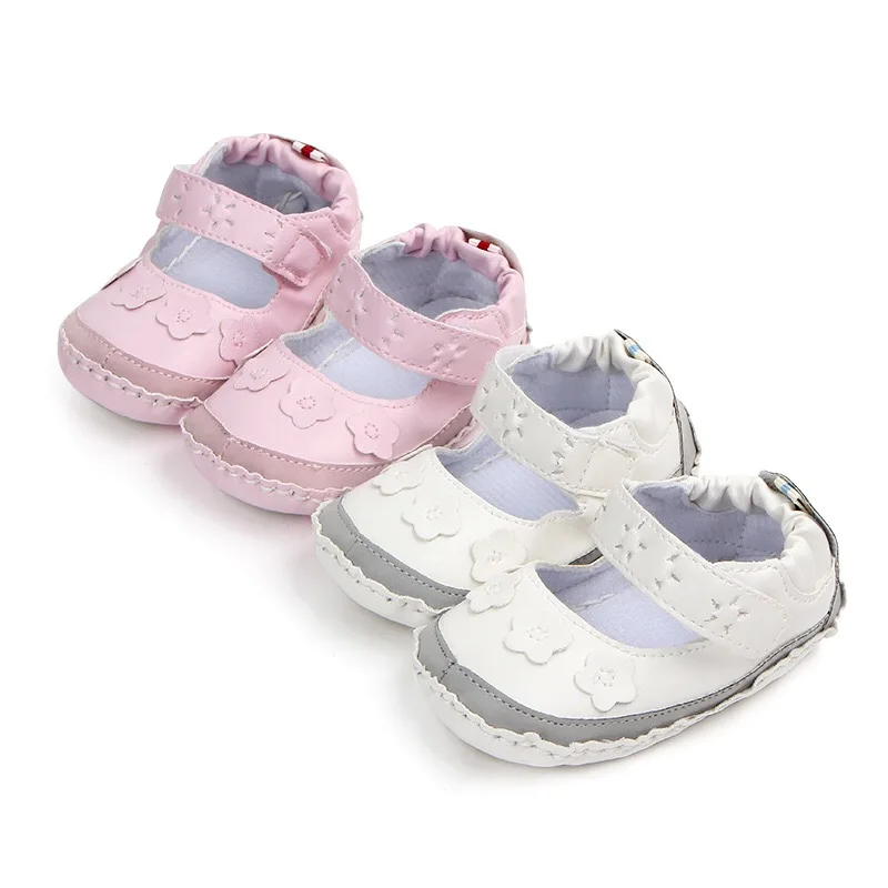 

Infant Baby Girls Soft Sole PU Leather First Walkers Crib Shoes 0-18 Months Flower Baby Moccasins Shoes