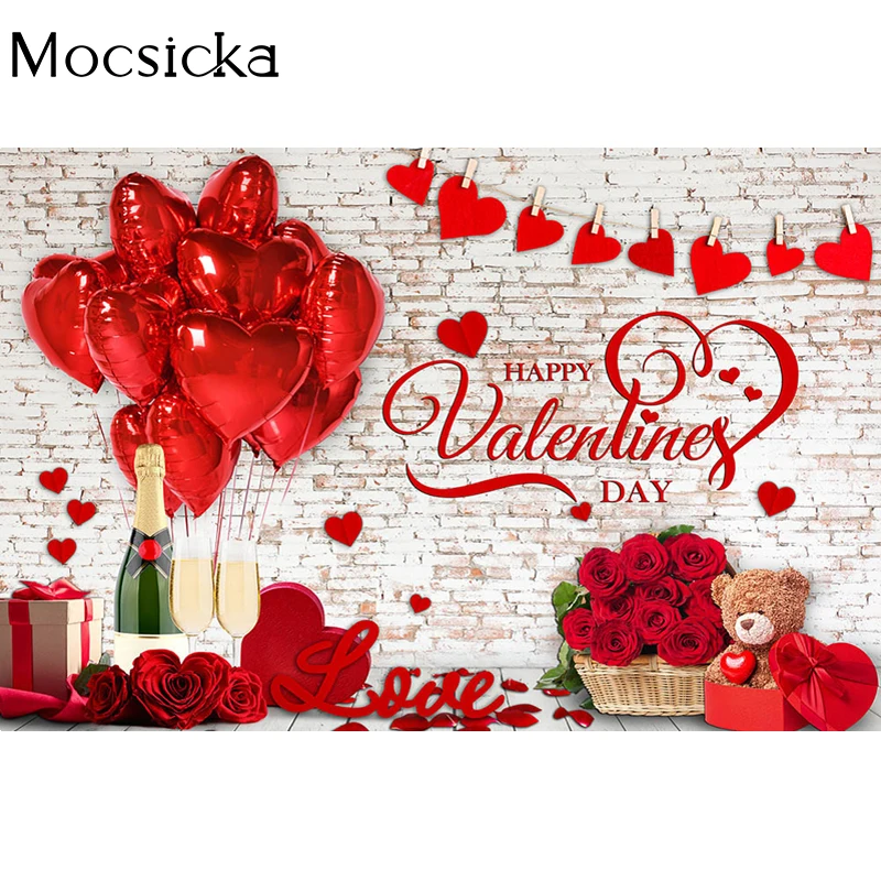 Mocsicka – arrière-plan pour photographie de la saint-valentin, décor pour anniversaire, fête de Couple, 14 février