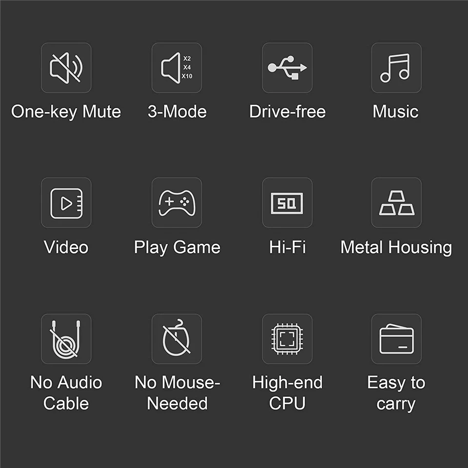 Controlador de volumen Multimedia para Pc, altavoz de ordenador, perilla con función de silencio con un clic y 3 modos de Control de volumen