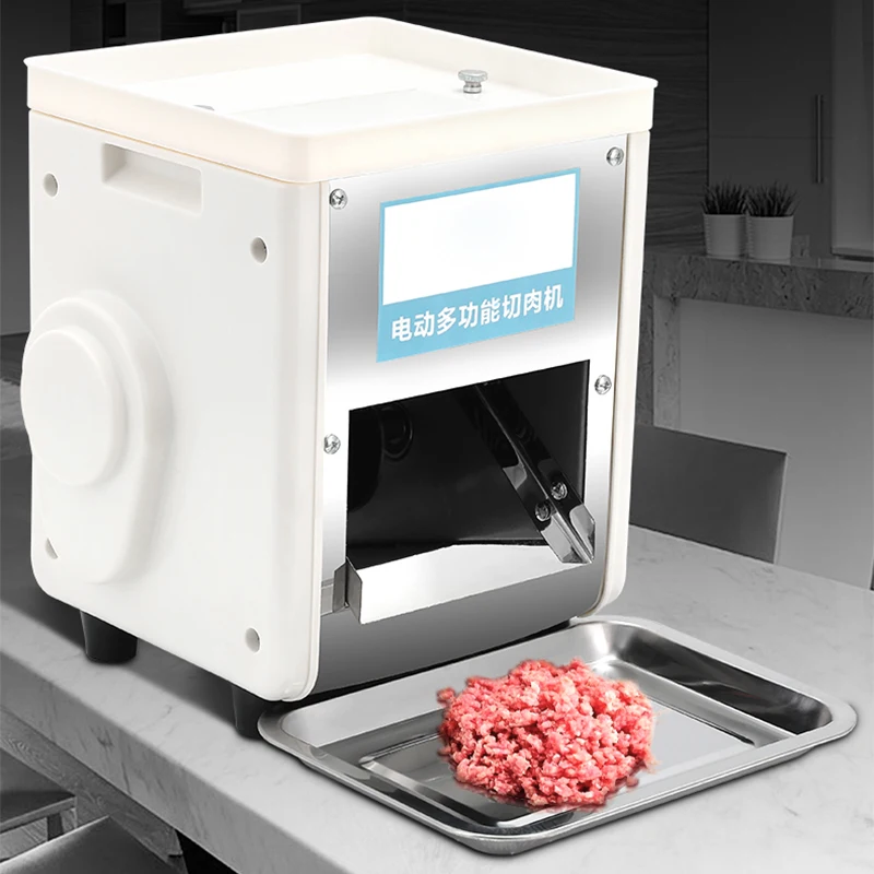 Pemotong daging komersial 850W, baja tahan karat penghancur otomatis 150kg/jam pemotong sayuran Rumah Tangga