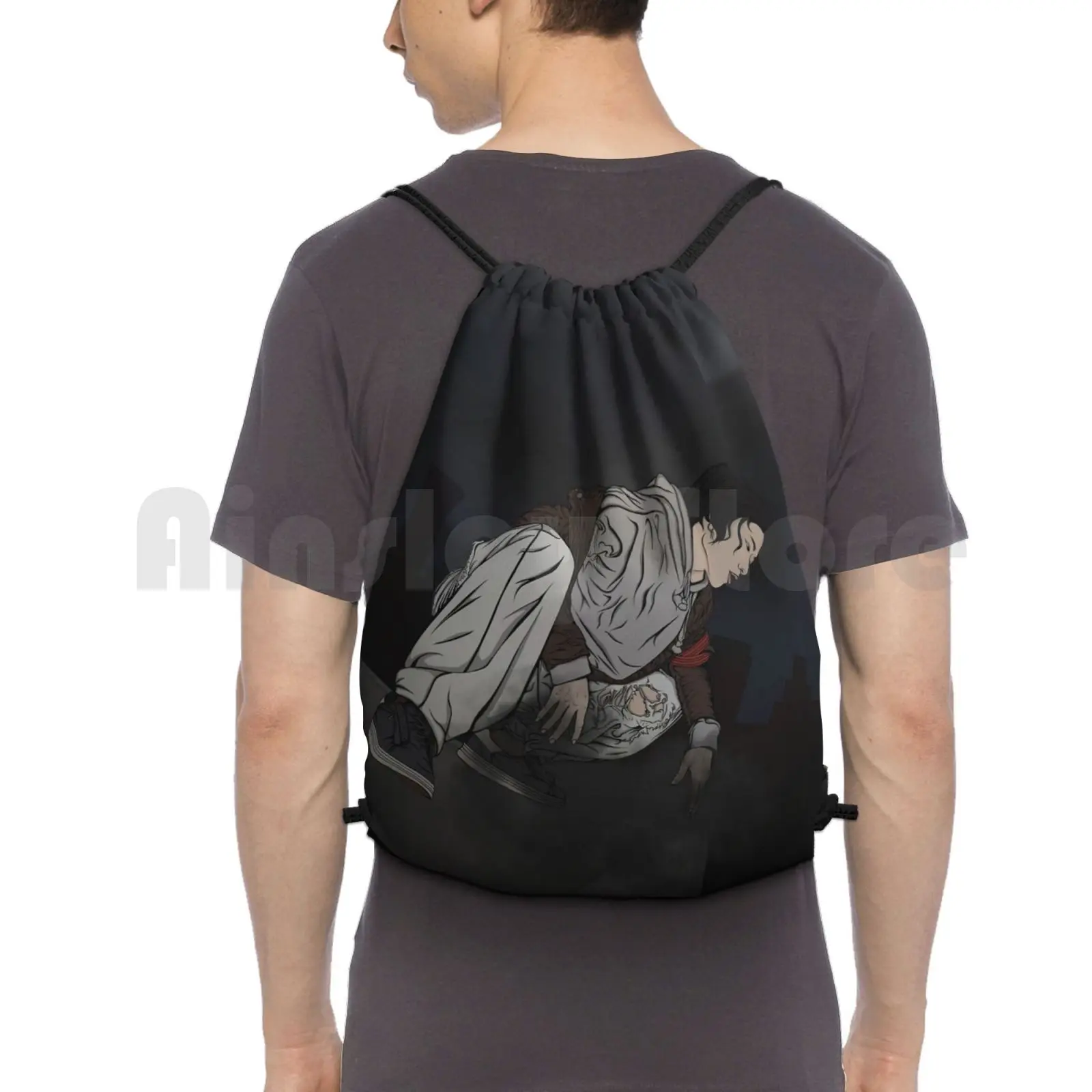 Smoke Powers Backpack Drawstring Bags Gym Bag Waterproof Power Superhero Infamous Infamous Second Son Asian Cool