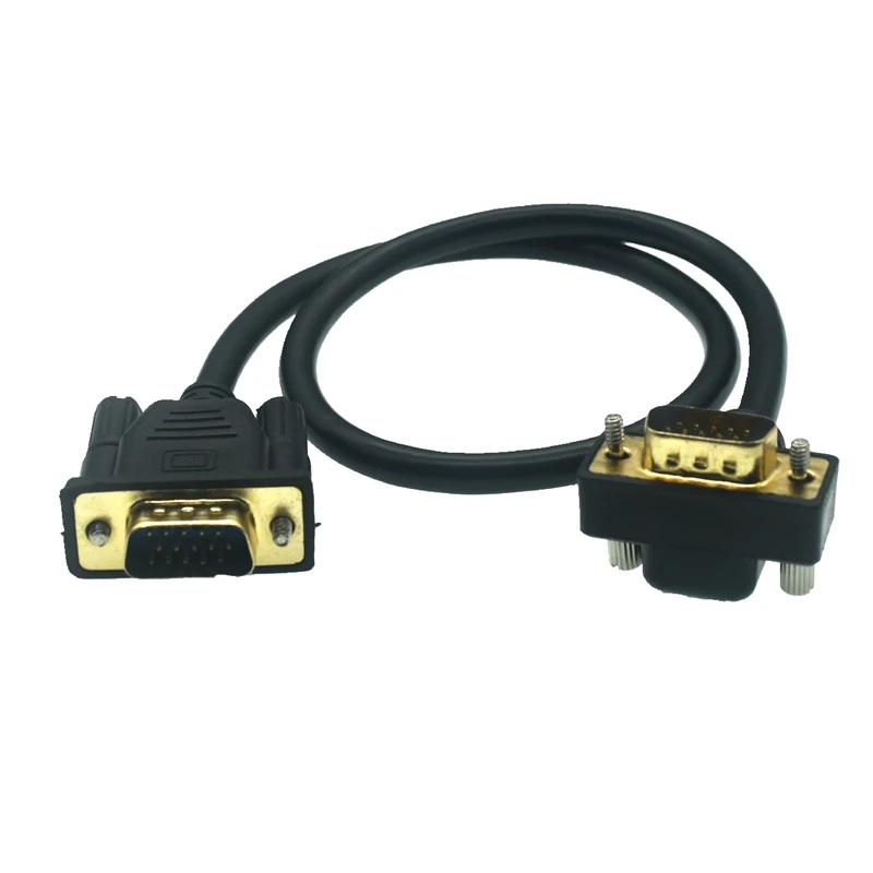 10M 5M 3M 0.5M 90 ° Monitor VGA aż i kąt nachylenia męski na prosty męski kabel Adapter do projektora Monitor komputerowy HDT