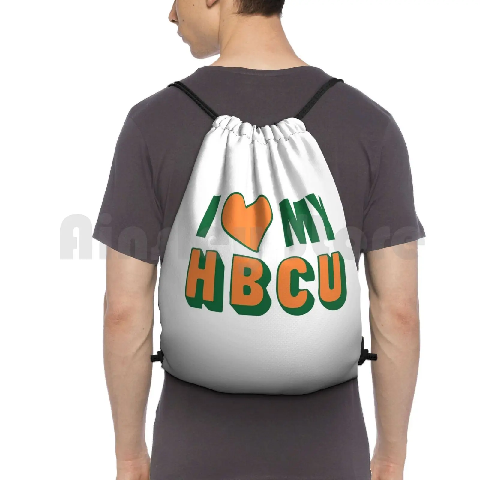 

I Love My Hbcu-Rattlers Backpack Drawstring Bags Gym Bag Waterproof Famu Rattlers Hbcu Marching 100 Black Lives Matter