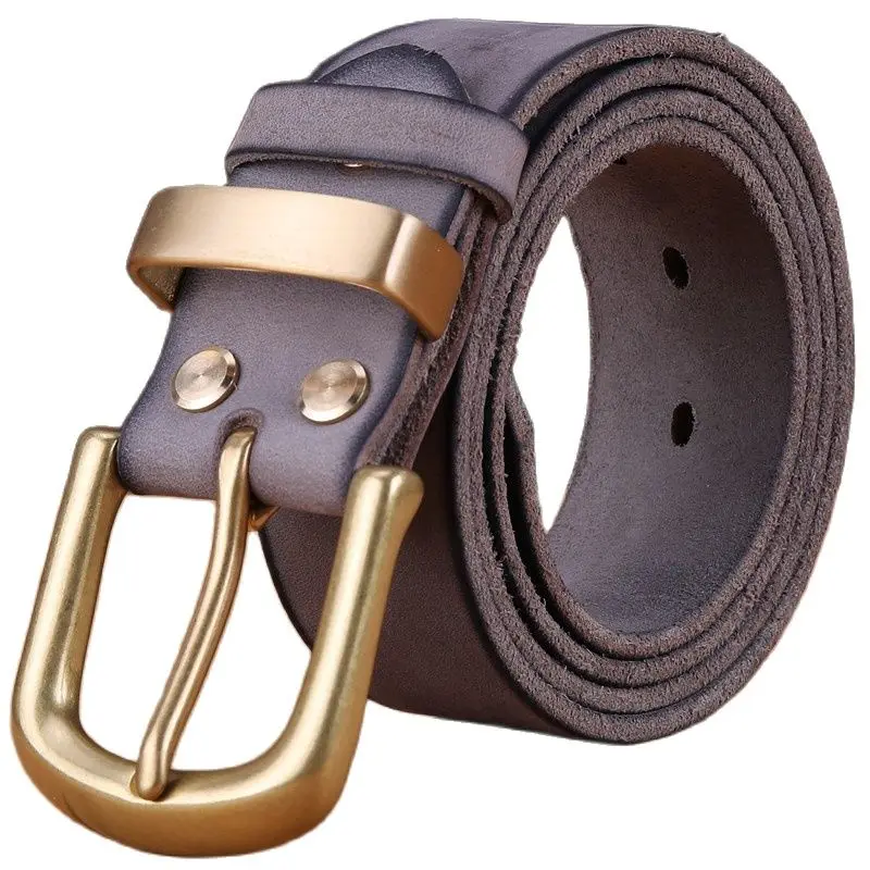 solid brass buckle 2020 full grain 100% genuine leather mens belts luxury hot designer high quality womens cowboy brown natural