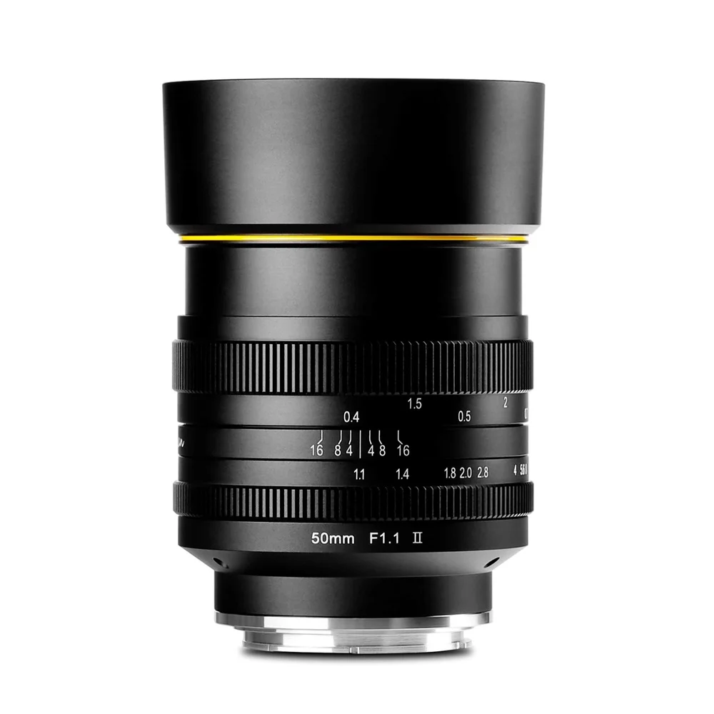 KamLan 50mm f1.1 II APS-C obiettivo della fotocamera grande apertura messa a fuoco manuale per Canon Sony Fuji M4/3 Olympus Panasonic Mirrorless