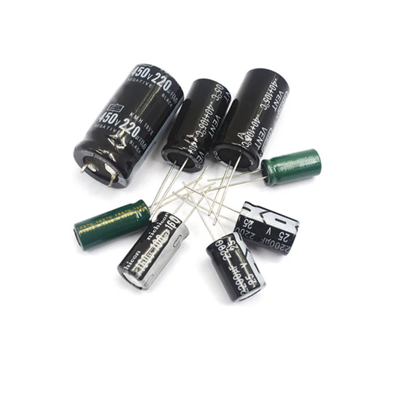 Aluminium-Elektrolytkondensator 6,3V 10V 16V 25V 35V 50V 63V 100V 400V 450V 10 47UF 100UF 220UF 330UF 470UF 680UF 1000UF 1500UF – Detail 1