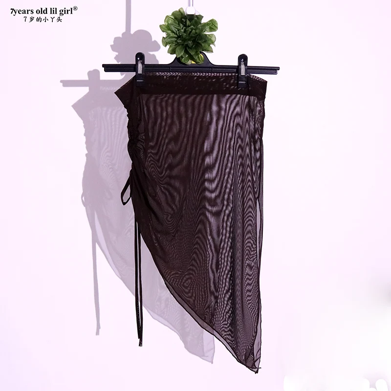 

Transparent Thin Gothic Tribal Belly Dance over Mini skirt DUU02