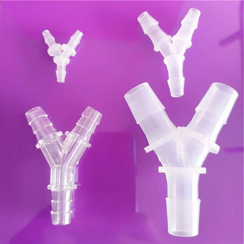 18 Sizes 2.4-19.5mm Equal Y Type Hose Tee Plastic Silicone Tube Water Pipe Connectors S751 Joint Aquarium Parts Drop Shipping