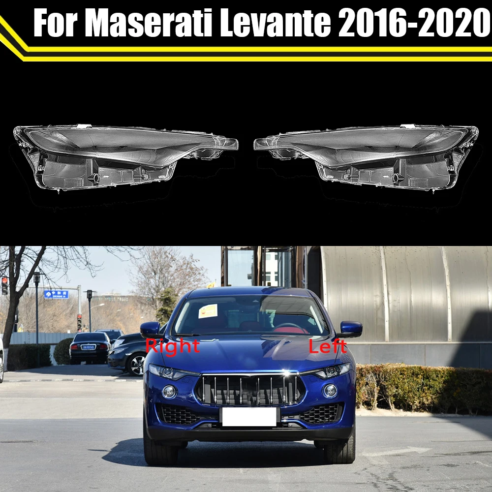 

For Maserati Levante 2016 2017 2018 2019 2020 Car Front Headlight Cover Lampshade Shell Headlamp Caps Lamp Lens Glass Case