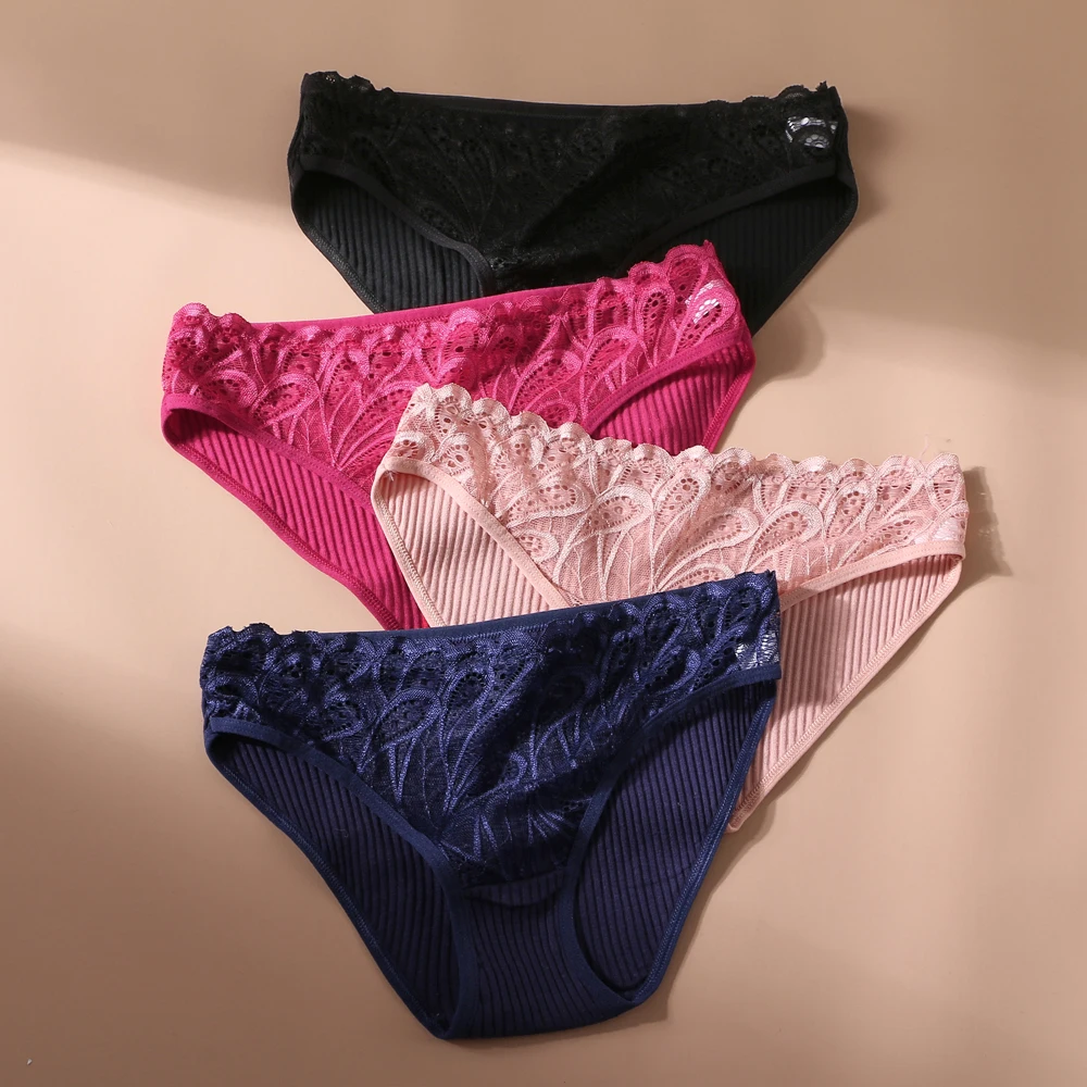 3PCS/lot Cotton Panties Women Comfortable Underwear Sexy Low-Rise Underpants Female Lingerie Big Size Ladies Briefs Underwears