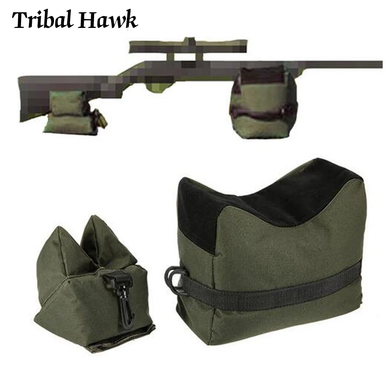 Front&Rear Sniper Bag Gun Target Stand Rifle Support Shooting Sandbag Unfilled 600D Oxford Outdoor Hunting Rifle Rest Bag