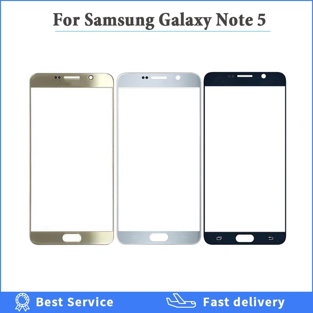 High Quality Outer Front Glass Lens For Samsung Galaxy Note 2 3 4 5 N7100 N9200 N9100 N9000 LCD Display Screen Replacement Parts