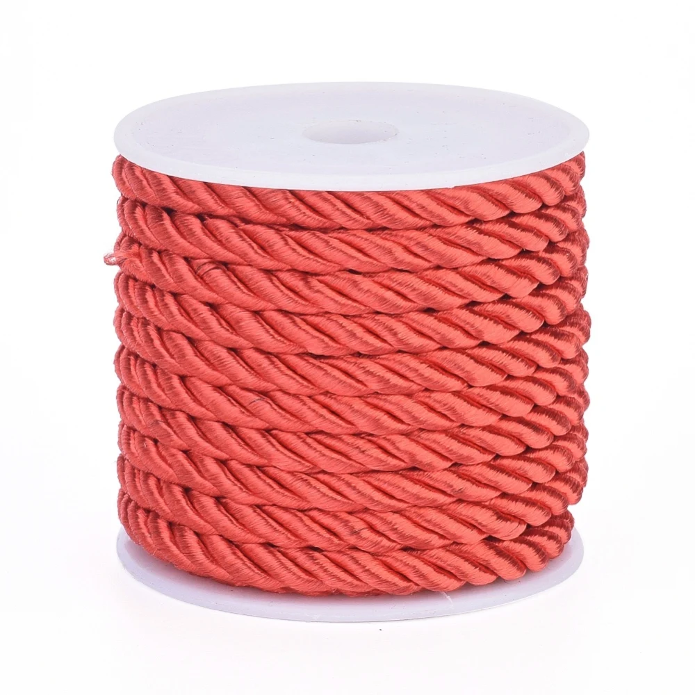 10 Roll/Lot Polyester Twisted Cord 5mm for jewelry making DIY Bracelet Necklace Accessories,about 4.37 yards(4m)/roll