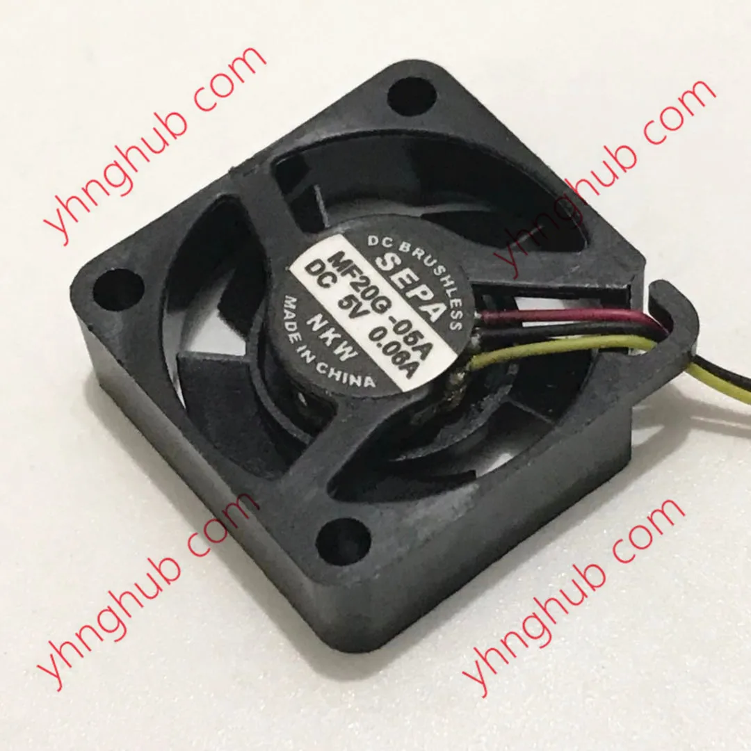 

SEPA MF20G-05A DC 5V 0.06A 20x20x6mm 3-Wire Server Cooling Fan