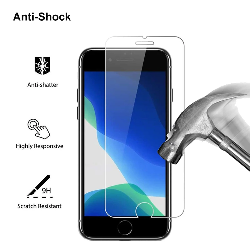 3Pcs For iPhone SE 2022 2020 Tempered Glass Screen Protector Shield For Apple iPhone SE 3 SE2 Protective Glass Film 9H