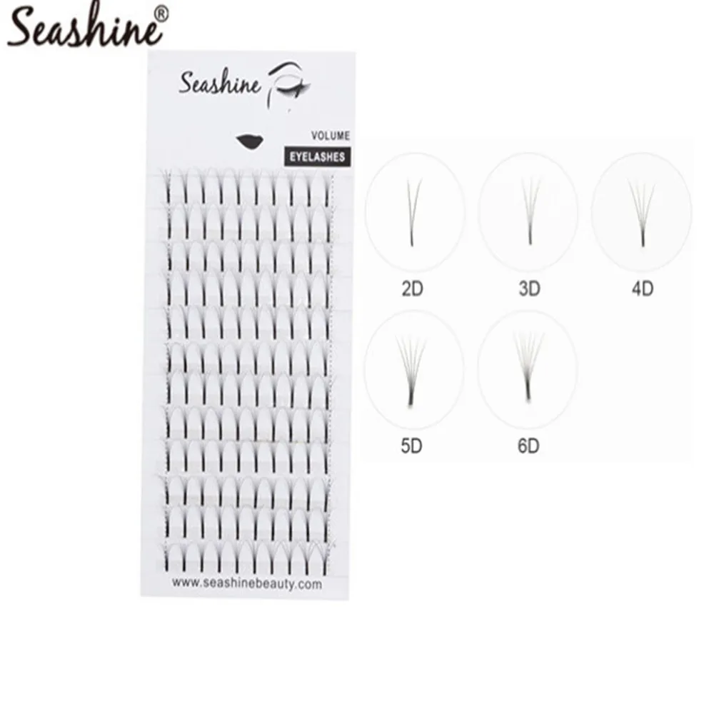 Seashine New Product Individual Lashes Premade Fans 2D-6D Long Stem False Eyelashes Russia Volume Extension Sipplies Premadefan