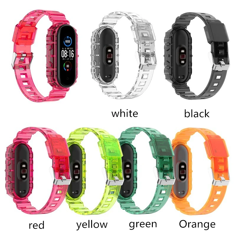 Pulseira Strap for Xiaomi Mi Band 6 5 Wristband TPU Bracelet Replacement Straps for Amazfit Band 5 Watchband Accessories