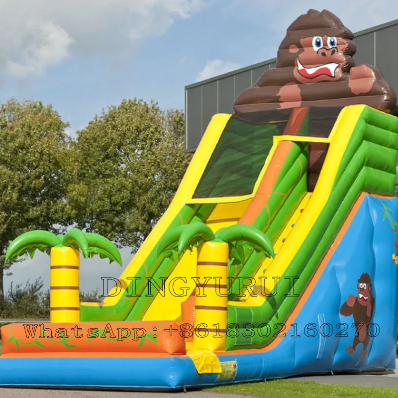 

Inflatable Amusement Jumping Game Outdoor Backyard Monkey Slide PVC Land Bouncy Bouncer Castle