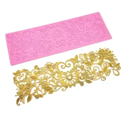 Flower Pattern Lace Mold Silicone Sugar Lace Pad Cake Brim Decoration Mold Kitchenware DIY Tool K658