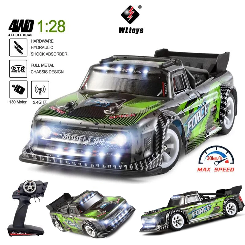 

WLtoys 284131 1/28 2.4G Racing RC Car Remote Drift Car 30KM/H Metal Chassis 4WD Electric High Speed Off-Road Remote Control Toys