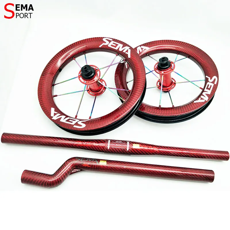 Carbon Wheel SEMA P5A 12inch Kids Balance Bike/Push Bike With 6802 Hybrid Ceramic Bearing And Titanium Spoke Best Quality