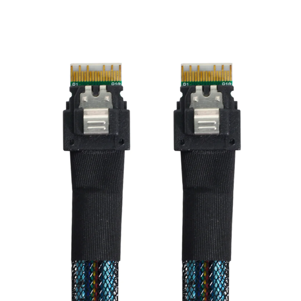 

Cablecc 50cm PCI-E Slimline SAS 4.0 SFF-8654 4i 38pin Host to SFF-8654 Slim SAS Target Cable