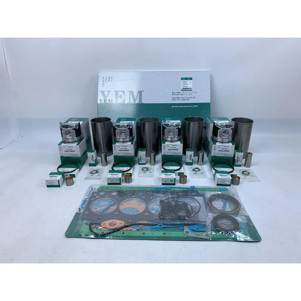 

New Aftermaket Engine Part V1200 Repair Kit With Full Gasket Set Piston Rings Cylinder Liner For Kubota