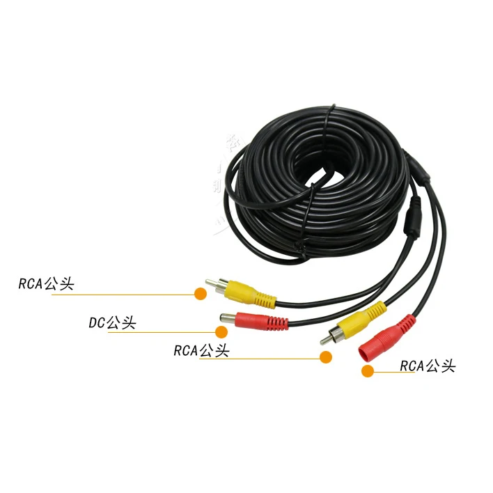 Analoge Deur Eye Camera Monitoring Power Video 5M Kabel Auto Monitoring Power Video Cable