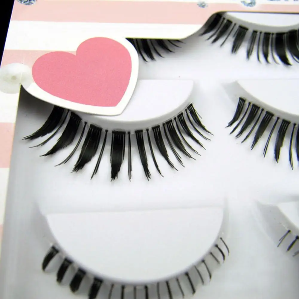 5 Pairs False Eyelashes Fashion 11mm Natural Looking Soft Long Thick Upper Lower Eye Lash Extension Set