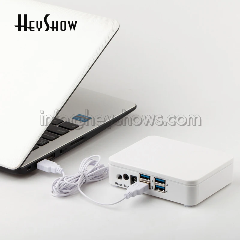 

4 Ports Laptop Notebook Security USB Burglar Alarm System Apple Samsung Computer Secure Anti-Theft Display For Retail Exhibiton