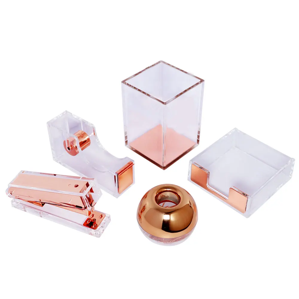 Office Supplies Gold Desk Organizer Set Rose Gold Accessories Home Office Desk Set