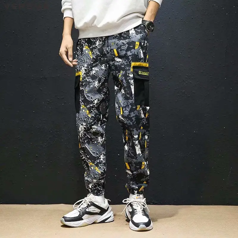 VERSMA Korean Harajuku Tactical Camouflage Harem Pants Men Trousers Summer Hip Hop Joggers Cargo Sports Pants Women Sweatpants