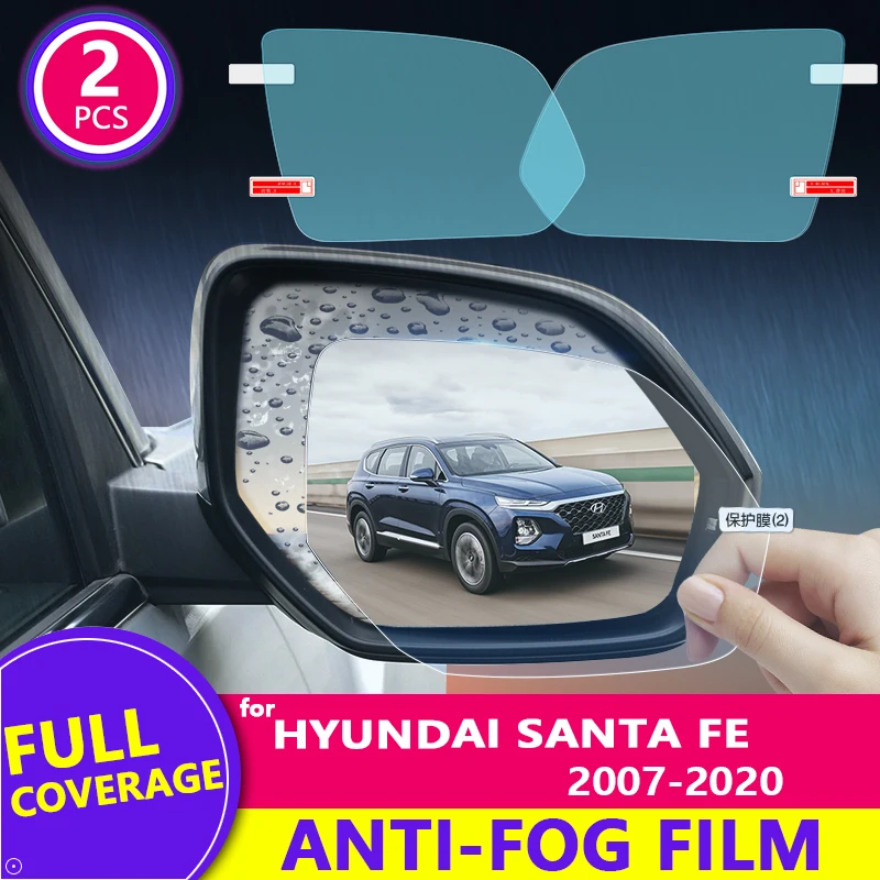 

for Hyundai Santa Fe 2007-2020 (CM DM TM) Rearview Mirror Film HD Anti-Fog Rainproof Auto Mirror Sticker Car Accessories