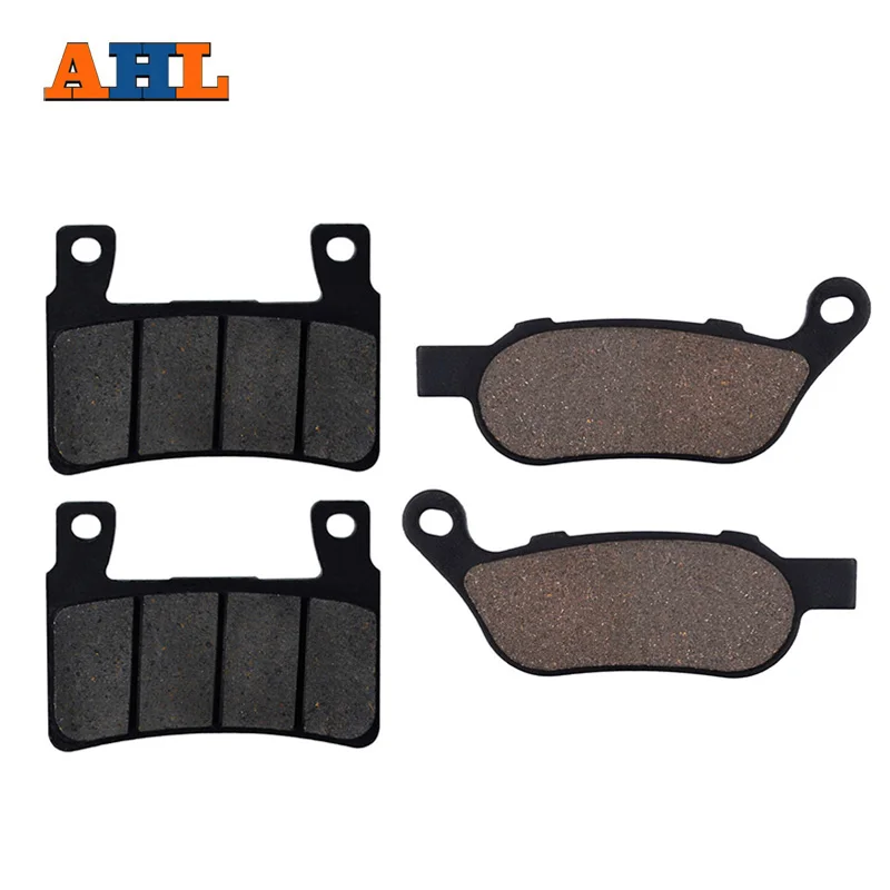 AHL Motorcycle Front Rear Brake Pads For HARLEY FLS FLSTC FLSS FXSB FLSTFBS FLSTF FXST FLSTFB Softail Slim Heritage Deluxe FA296