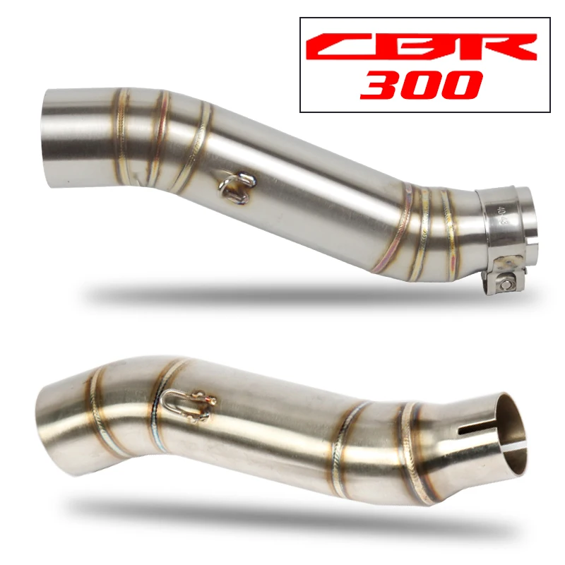 CBR300 2012-2017 Motorcycles Exhaust Middle Link Pipe 51mm Section Adapter Tube Escape Moto for Honda CBR300 CBR 300 250