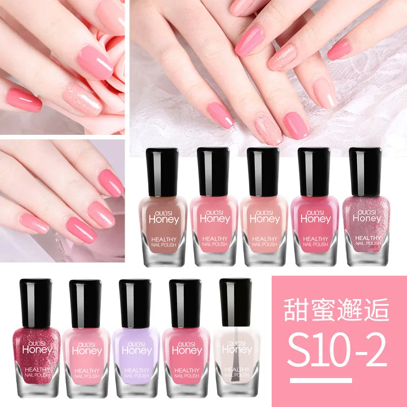 5ml*10 Bottles Set Nail Polish Quick-drying Peelable and Tearable Water-based Beginner Nail Polish No Need LED Lamp Long Lasting