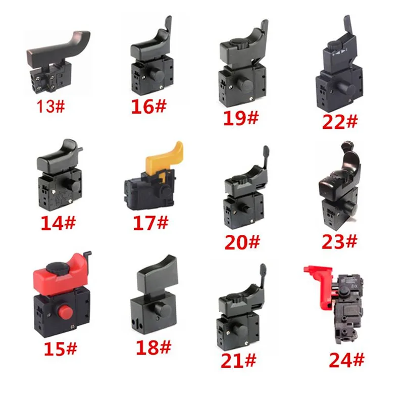 miniature Power Tool Switch Speed Control Trigger Button for angle grinder Electric hammer Impact drill Equipment Accessories