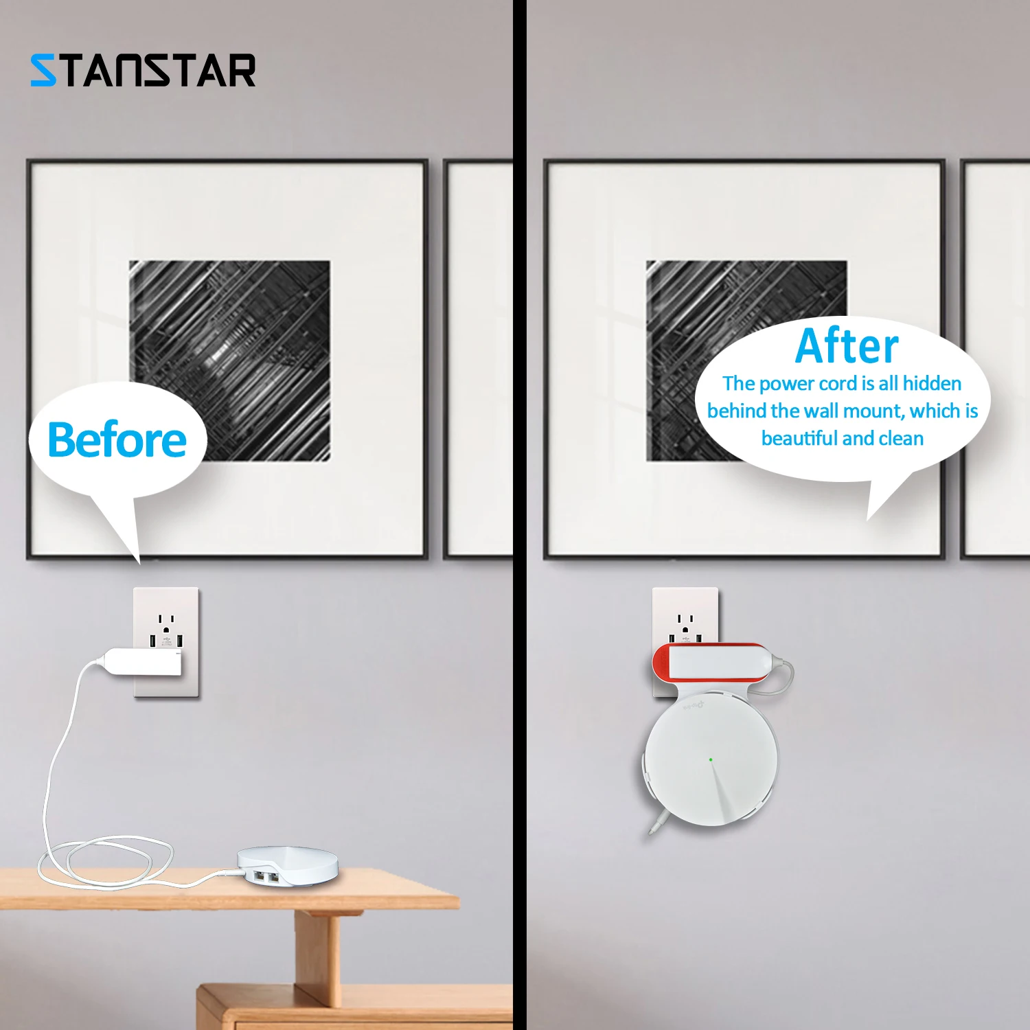 STANSTAR Wall Mount for TP-Link Deco P7 Home Mesh WiFi System, Sturdy Brackets, Easy Moved, Space Saving