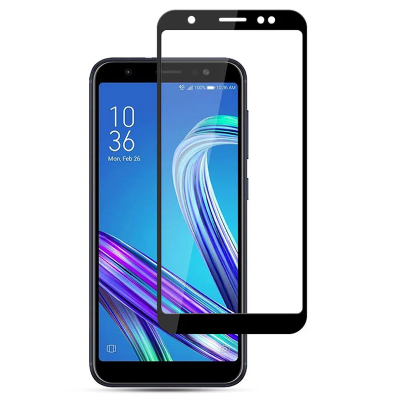 الزجاج المقسى ل Asus ZenFone ماكس M1 ZB555KL غطاء كامل واقية الزجاج حامي الشاشة ل ZB555KL X00PD 5.5"