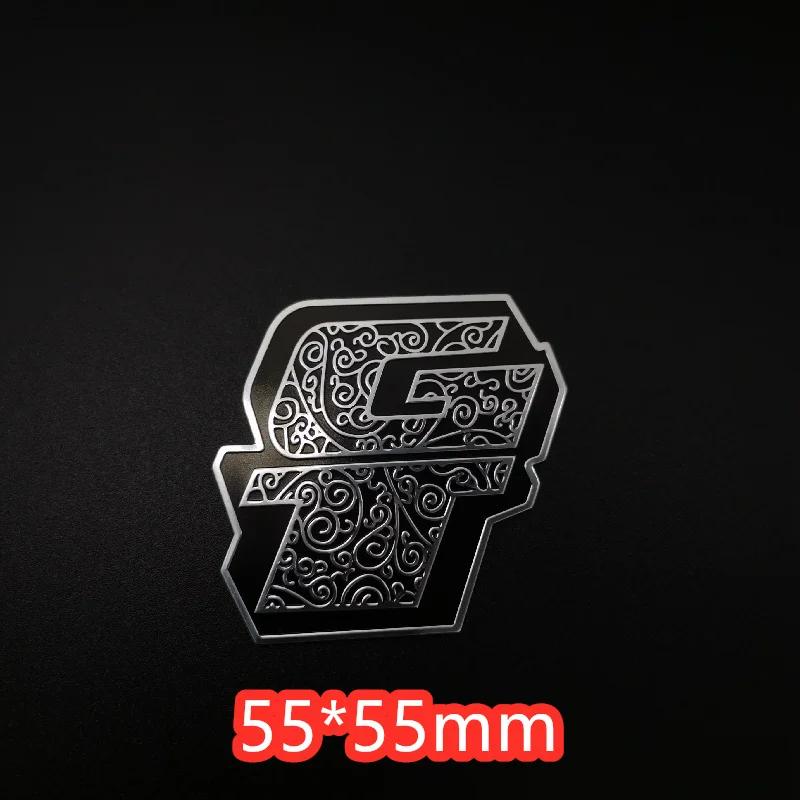 2x GT vintage classic Bike Head Badge Aluminum Decals Stickers For MTB BMX Folding Bicycle Frame Cycling Accessories emblem